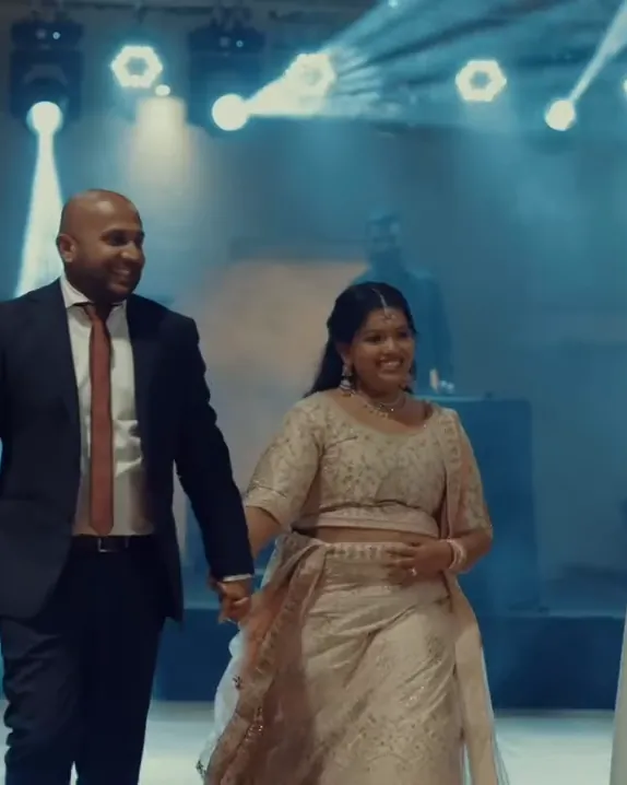 The couple at their reception